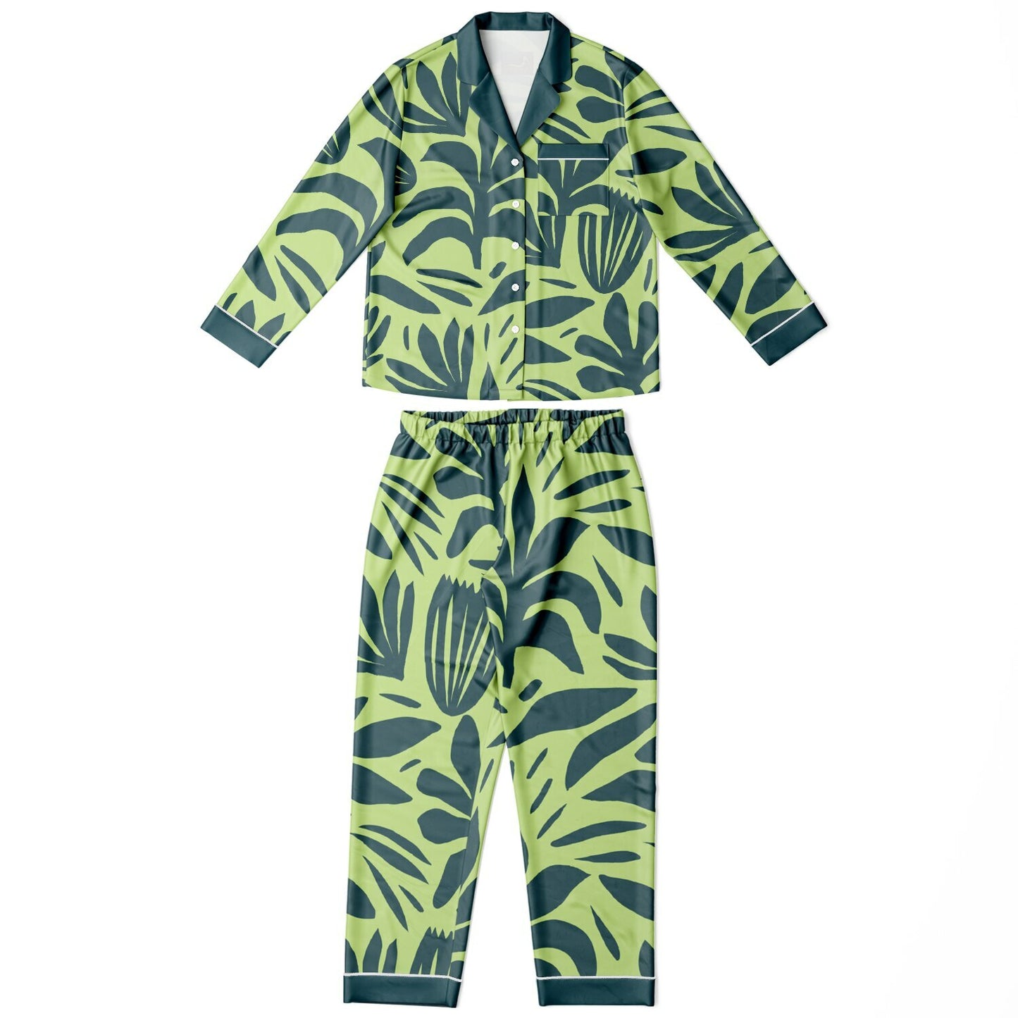 AUKUSO Green Leaf Pyjamas – Sizes XS to 4XL