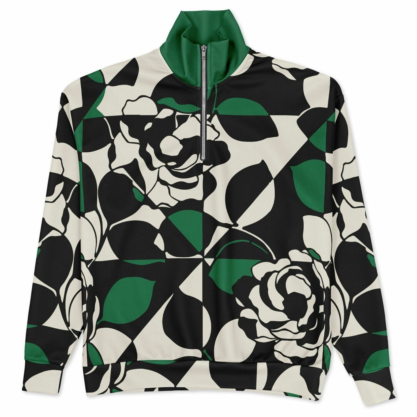 Heavyweight Oversized Quarter Zip Sweatshirt - AOP