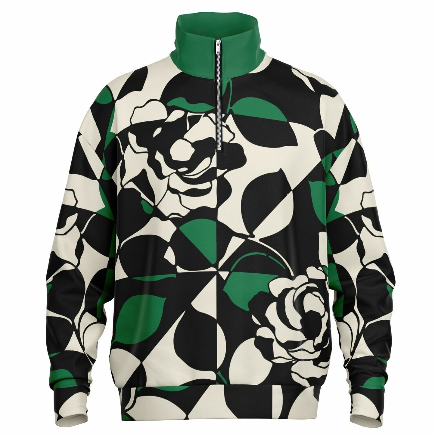 Heavyweight Oversized Quarter Zip Sweatshirt - AOP
