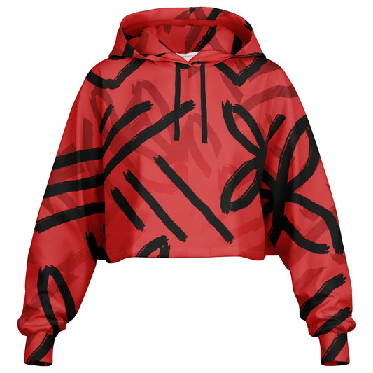AUKUSO Red Island Crop Hoodie XS - 4XL