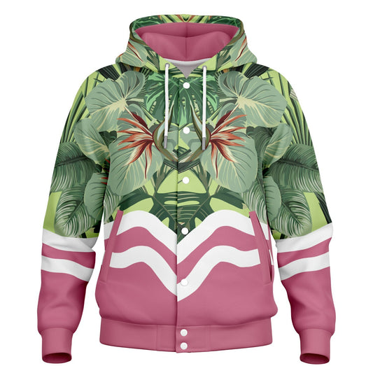 AUKUSO Pink You Up Baseball Hoodie Jacket | XS–4XL