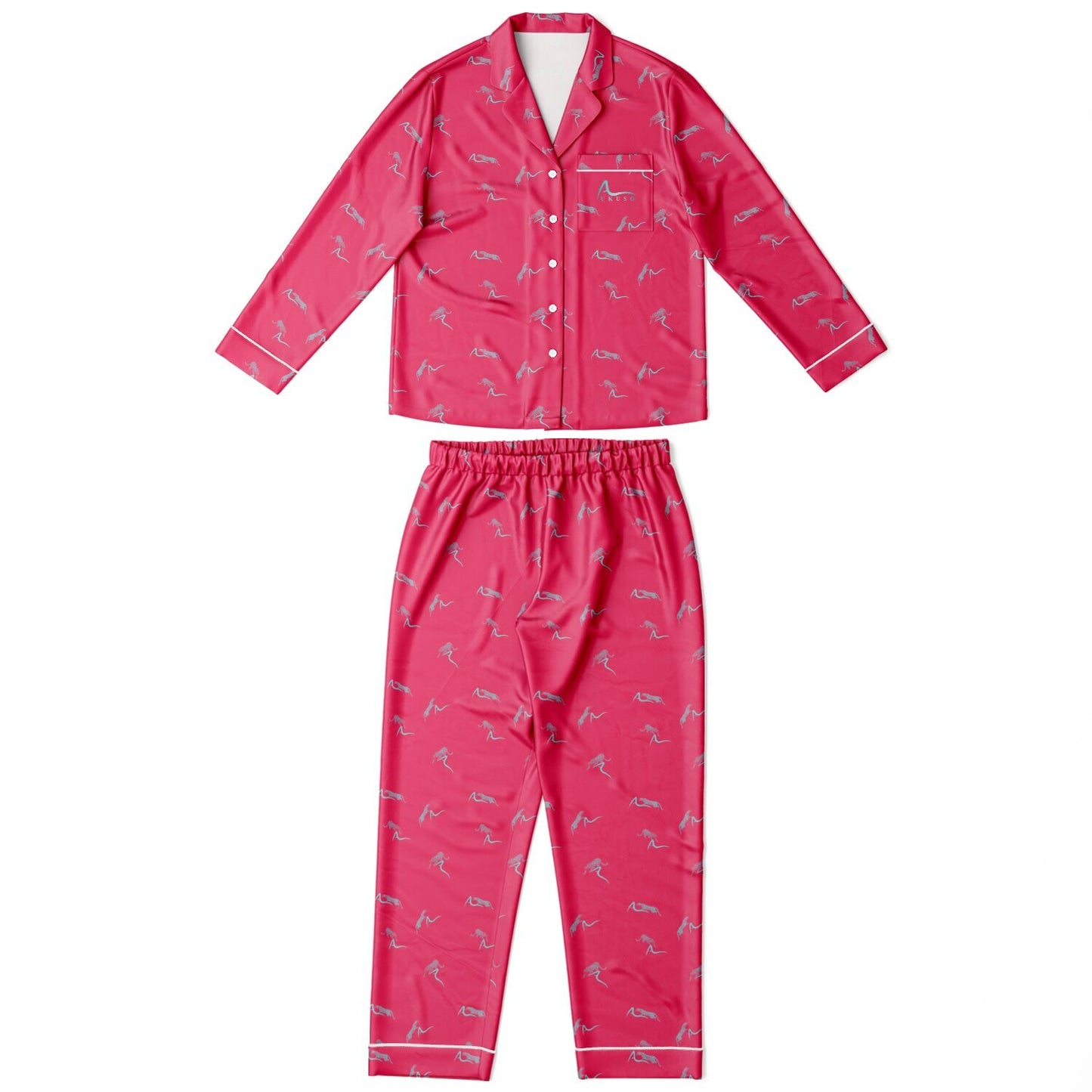 AUKUSO Slay Sleep Pink Satin Pyjama Set | Sizes XS–4XL